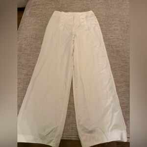 Newport News White Wide-Leg Sailor Trousers Lace up back